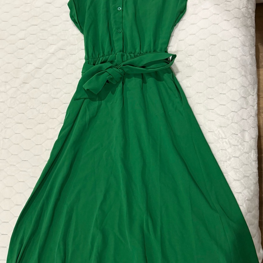 Elegant Green High Low Dress